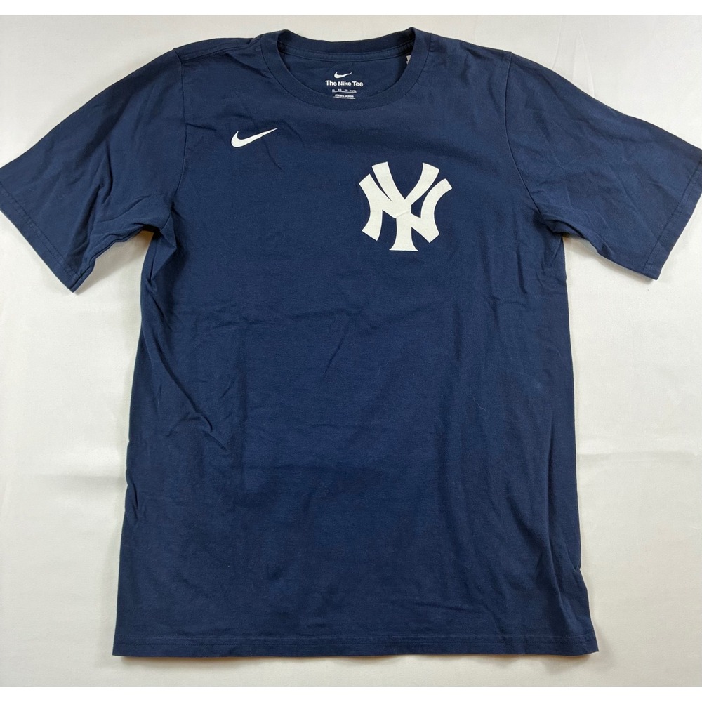 Nike New York Yankees T Shirt Youth XL Navy Blue Anthony Rizzo 48 MLB Baseball